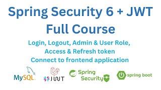 Spring Boot Security & JWT Full Course | JWT Token | Authentication | Roles | Login | 2024 Latest
