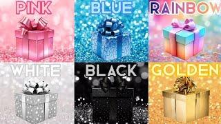 Choose Your Gift 6 Gift Box Quiz Challenge PinkvsBluevsRainbowvsWhitevsBlackvsGolden #6giftbox