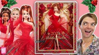 NEW 2024 Holiday Barbie doll unboxing review!