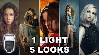 How To Use 1 Light To Create 5 Portrait Looks