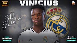 VINICIUS New Face 24/25 | Sider ◆ CPK | Real Madrid Player | PES 2021 | All Patches