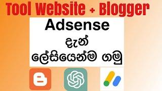 How To create Tool Website In Blogger free & Get AdSense Approval | How To Earn E Money Sinhala 2024