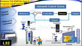 Siemens TIA PORTAL how to program on/off and PID controllers