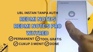 redmi note 5 note / 5 pro whyred unlock bootloader instan permanent tanpa auth