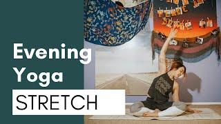 15 Minute Evening Yoga Stretch | Beginner Bedtime Yoga | Sharing Calm