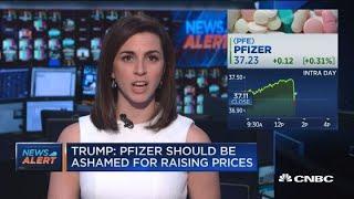 Pfizer shares drop after Trump tweet
