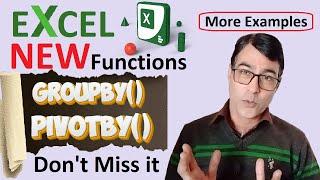 Excel GROUPBY & PIVOTBY Functions | Groupby and Pivotby new Excel formula you Must know