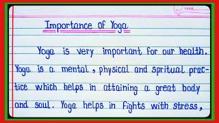 Essay On Importance Of Yoga l International Yoga Day 21 June l Essay On Yoga l Yoga Day l