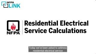 Understanding Residential Electrical Service Calculations in the NEC®