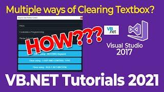 How to Clear Multiple Textbox in VB.Net