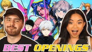 GIRLFRIEND REACTS TO BEST ANIME OPENINGS!! (Reaction + Ranking)