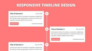 Responsive Vertical Timeline Design using only HTML & CSS