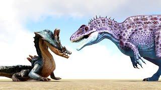 LAGIACRUS and BARIOTH vs. ARK DINOS and More | ARK Dino Battle 