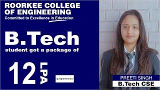 PRITI SINGH II PLACED IN PROGRAMMERS.IO || ROORKEE COLLEGE OF ENGINEERING II RCE ROORKEE