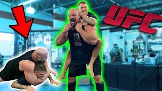 UFC FIGHTER CHOKES OUT WORLD'S STRONGEST MAN | DUSTIN POIRIER