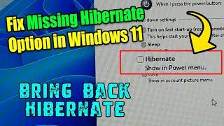  Hibernate Missing in Windows 11? Here's the FIX! (Power Options Solved)