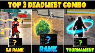 Top 3 Deadliest Character Skill Combination | Ranked, Custom & CS Ranked Game | Free Fire