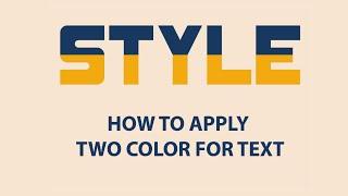 How to apply two color for text in illustrator