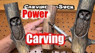 Easy Owl Power Carving with Kutzall - Dremel - Foredom step by step