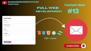 contact form data on email || react project for resume with source code || react js tutorial || #13