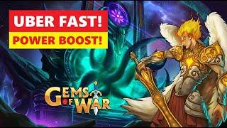 Gems Of War Raid Boss! Super Fast Attack Boost Best NO MYTHIC Team?