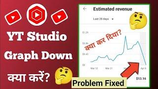 YouTube Estimated Revenue Graph Down | Yt Studio Earning Graph Problem | Yt Studio 8 April Earning 0