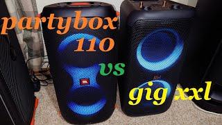 Klipsch Gig XXL vs JBL Partybox 110  Bluetooth Party Speaker Comparison. Is The Party Over For Gig?