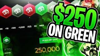 I PUT $250 ON GREEN BY ACCIDENT... (CSGOAtse)