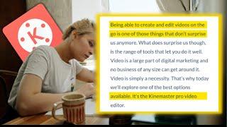 how to highlight text in kinemaster | how to highlight font in android | kine editing11