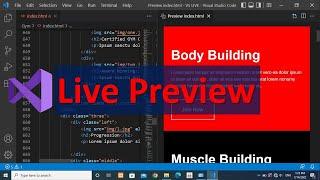 Add live preview to Visual Studio Code