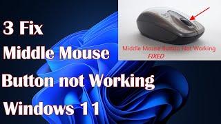 Middle Mouse Button not Working in Windows 11 - 3 Fix