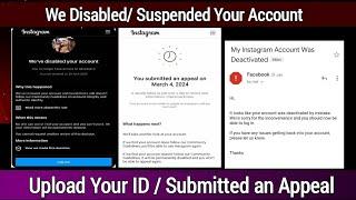 You Submitted an Appeal Instagram | Upload Your ID Instagram Problem | We Disabled Your Account 2024