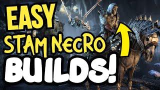 3 EASY Stamina Necromancer ESO Builds for Beginners - Solo, Group, 2h, DW, & Bow Builds!
