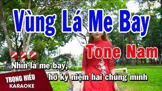 Karaoke Vùng Lá Me Bay Tone Nam Nhạc Sống | Trọng Hiếu