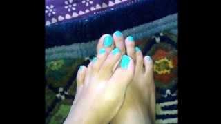 Tibetan feet with long nails and wrinkled sole