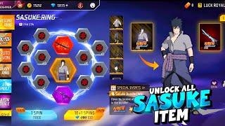 NEW SASUKE RING EVENT FREE FIRE | SASUKE BUNDLE SPIN | FF NEW EVENT TODAY | NEW EVENT FREE FIRE