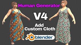 Human Generator Blender : Add custom cloth in Human Generator V4