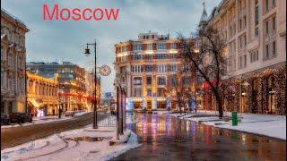 [4K] Snowstorm in Moscow | Petrovka Street