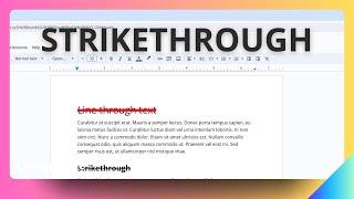 How to Put a Line Through Text in Google Docs