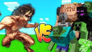 Attack Titan vs All Mutant Mobs in Minecraft