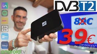 IL Miglior Decoder digitale Terrestre DVB-T2 ANDROID TV Telesystem UP T2 4K
