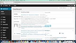 Wordpress Tutorial #2   How To Navigate Your Wordpress, Dashboard , Settings, Pages, Posts and More