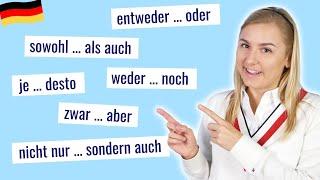 Perfektes Deutsch lernen: Doppelkonjunktionen │ Grammatik B1-C1