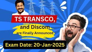 BREAKING NEWS! TGTRANSCO AEE (Electrical)-2024-25 Exam Date Announced! |TSTRANSCO, TGNPDCL, TGSPDCL