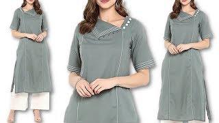 DIY Casual wear Stylish Designer kurti cutting stitching