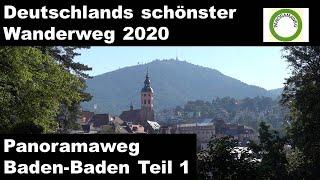 Deutschlands schönster Wanderweg 2020. Wandern auf dem Panoramaweg Baden-Baden Teil 1