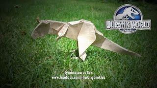 Let's fold origami t-rex, indominus rex and spinosaurus inspired from 'Jurassic World'