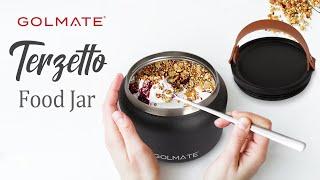 Golmate Terzetto Insulated Wide-Mouth Food Jar with Leather Strape