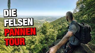 Felsenwanderung verläuft nicht nach Plan  wandern im Schwarzwald