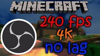 NEW BEST POSSIBLE Minecraft / Recording OBS Settings 2023! 4k + 240 fps Quality (NO LAG) Tutorial